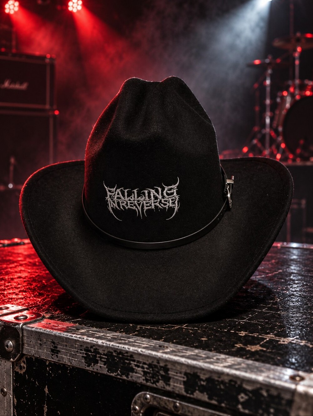 Ronnie Radke Signed Falling In Reverse Cowboy Hat Whatnot Tour Merch Rare